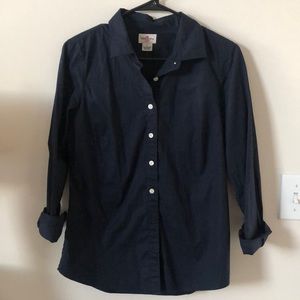 J Crew navy blue button down